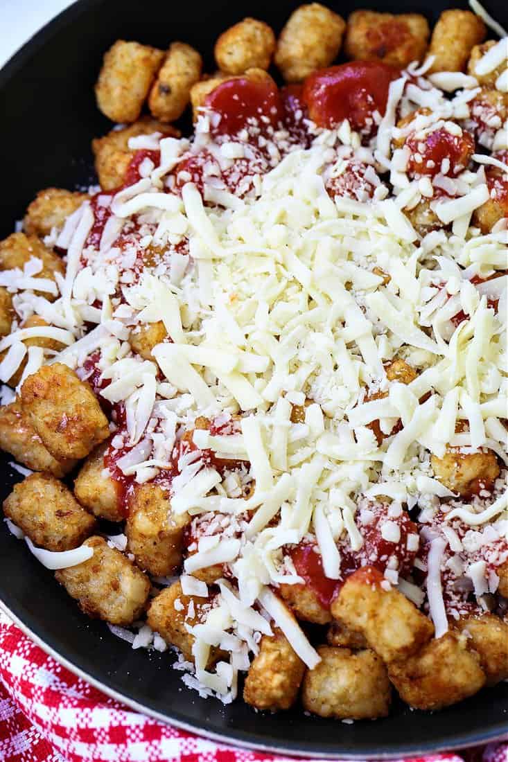 recipe for making totchos, AKA tater tot nachos