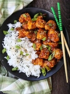 General Tso's Chicken dish made in an air fryer