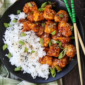 General Tso's Chicken dish made in an air fryer
