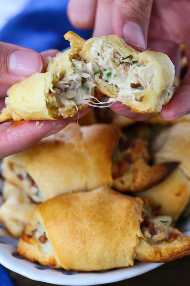 Crescent roll appetizer recipes with rotisserie chicken and bacon