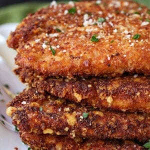 Flat Chicken is a breaded chicken cutlets with parmesan cheese and whole wheat bread crumbs