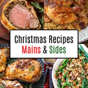 collage of christmas recipes