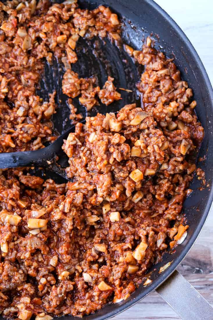 Italian sausage filling for puff pastry appetizers