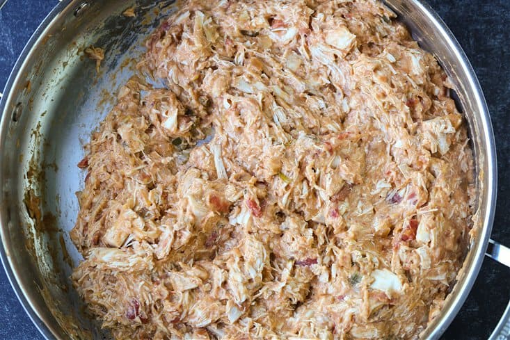 Chicken, cheese and bean filling for taco recipe