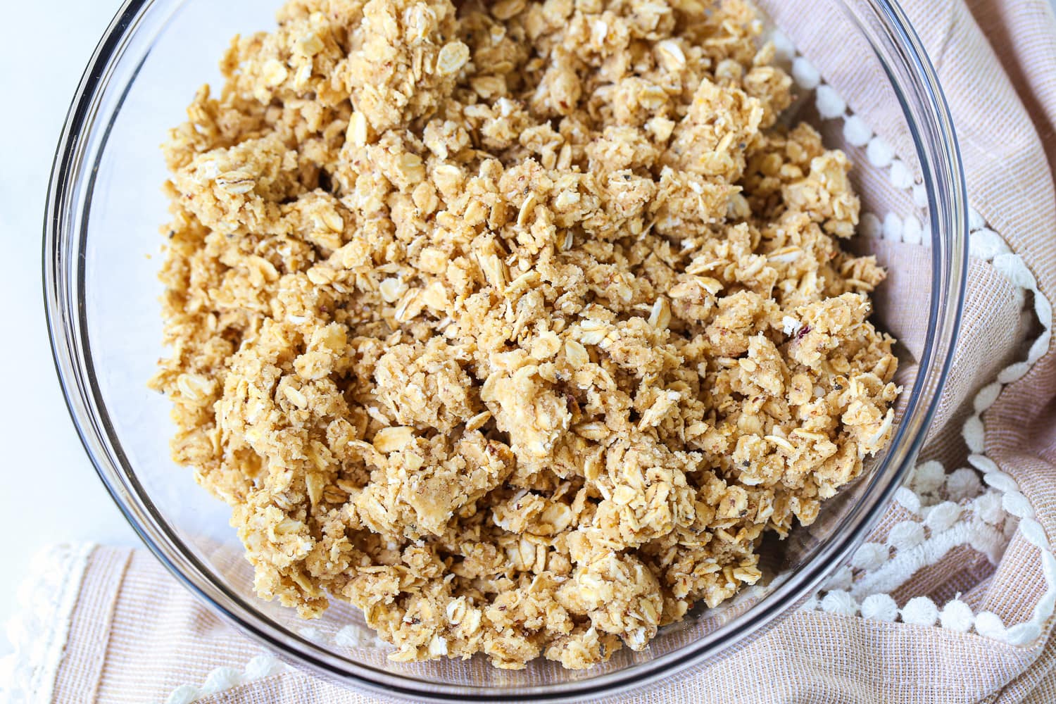 oatmeal and butter crumble topping