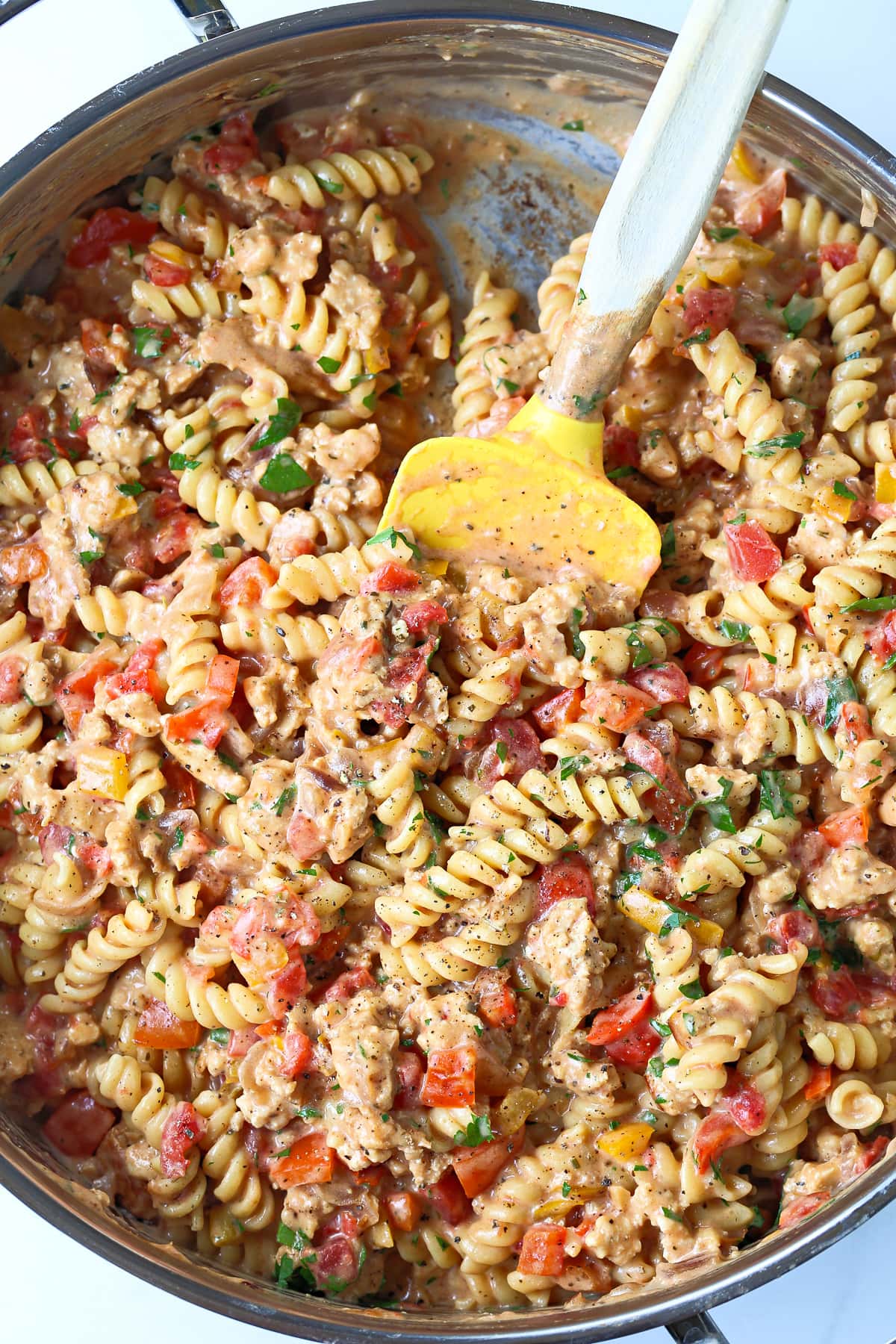 ground turkey skillet with vegetables and cheese