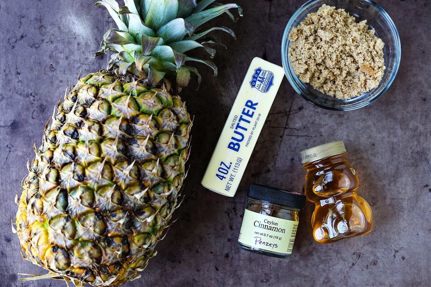ingredients for making pineapple dessert