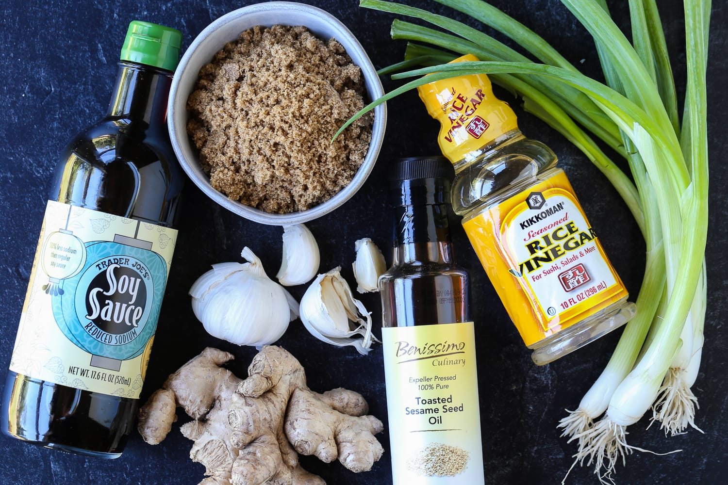 ingredients for teriyaki steak marinade