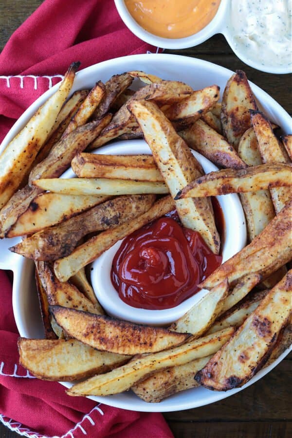 Crispy Baked Steak Fries Mantitlement