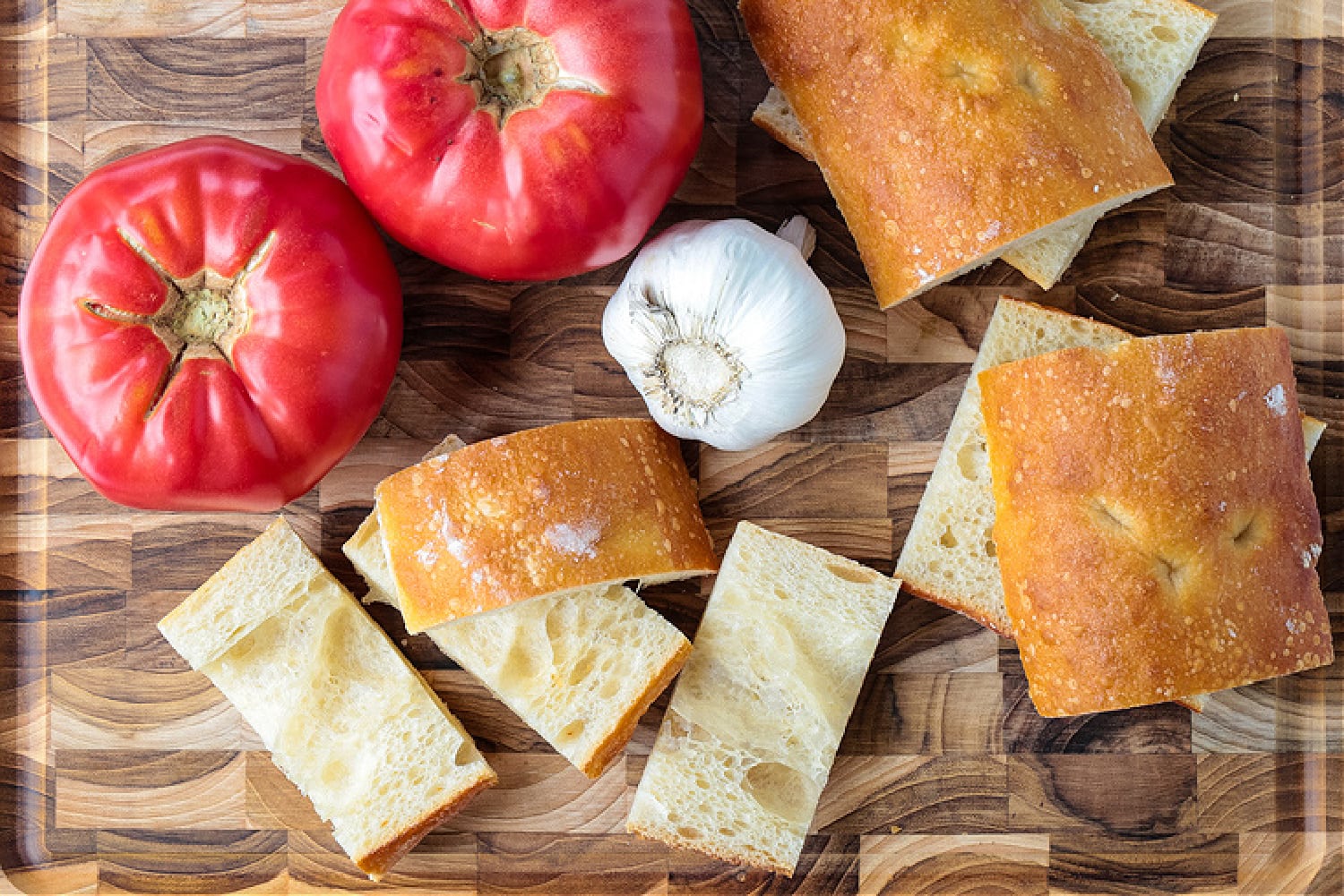 ingredients for making pan con tomate