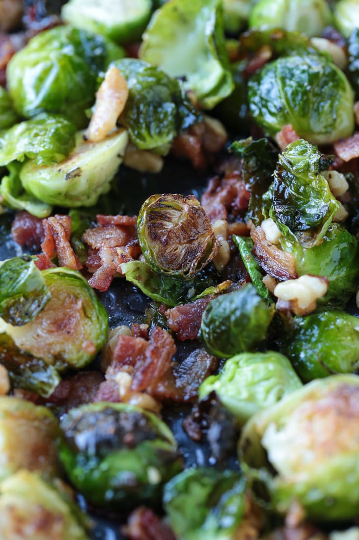 bacon brussels sprouts with walnuts