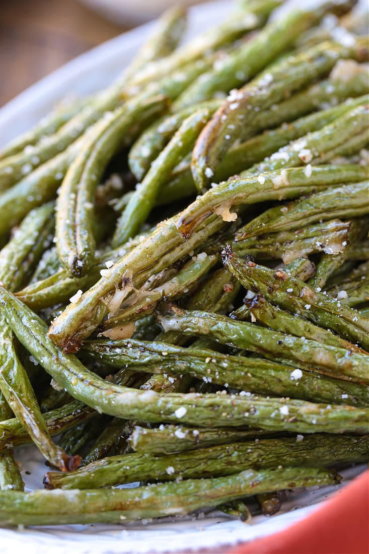 air fryer green beans with parmesan cheese