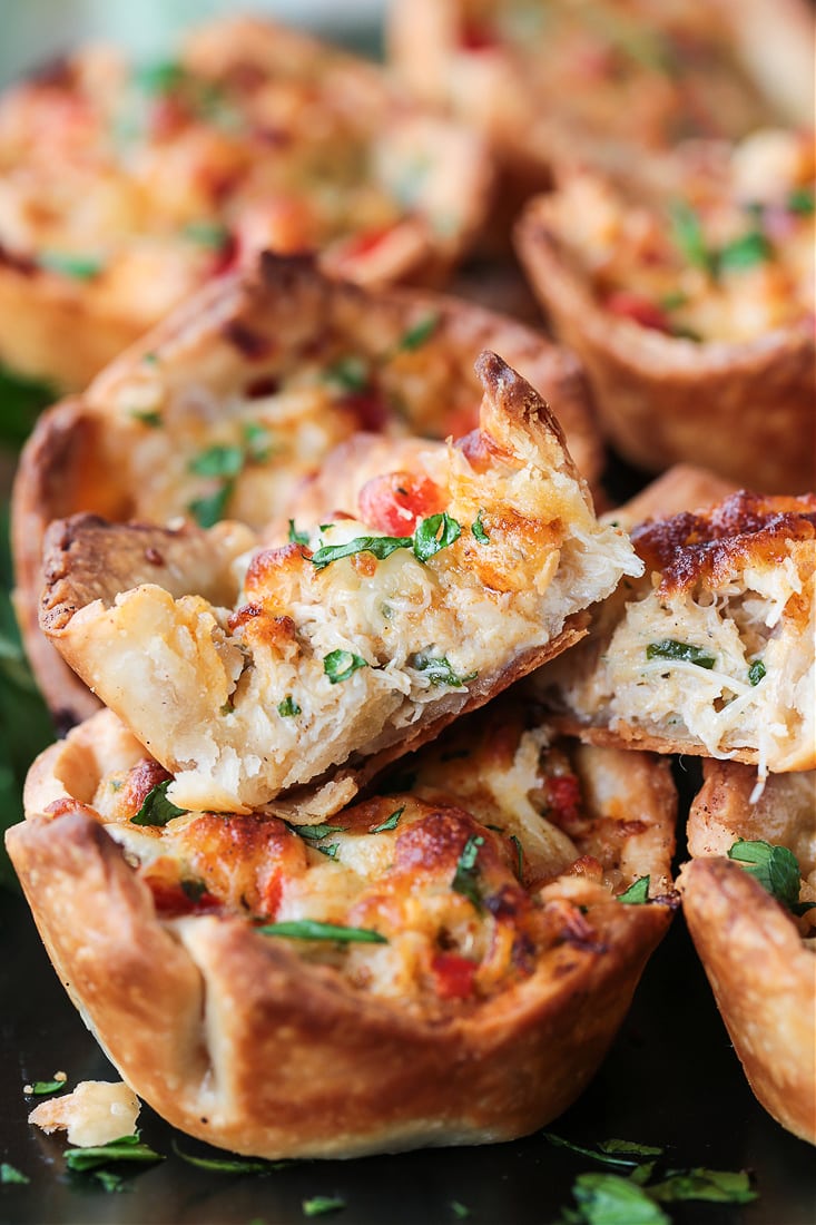 crab puff appetizer cut in half