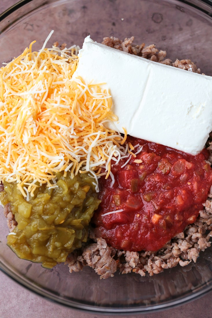 ingredients for sausage queso