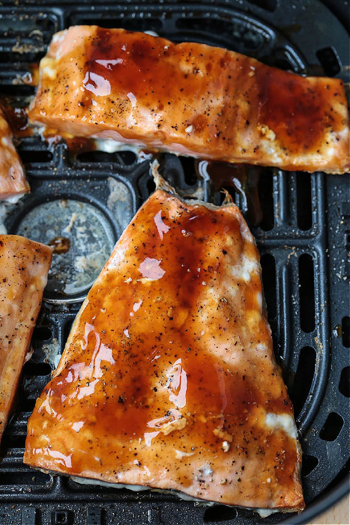 glazed salmon filet in air fryer