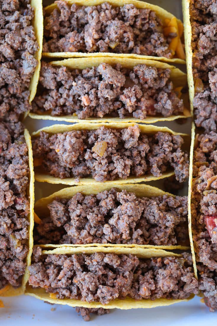 ground beef filling in taco shells