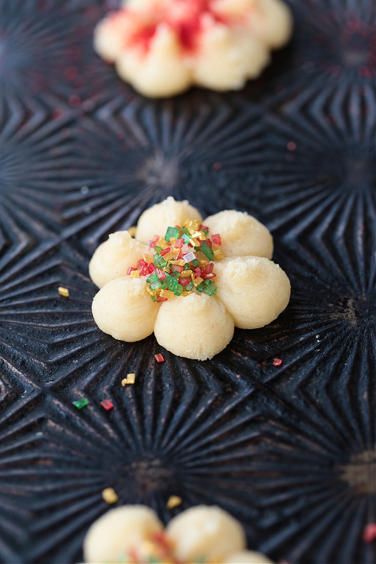 spritz cookie with sprinkles