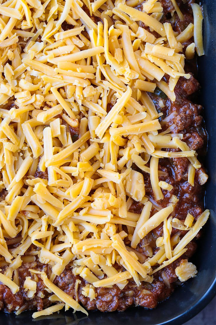 casserole with ground beef, potatoes and cheese