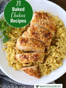 image with baked chicken recipes graphic