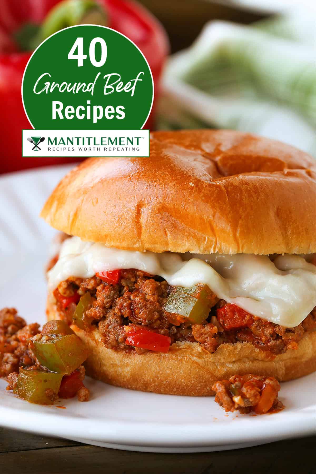 We're bringing you 40 of our favorite ground beef recipes for everyday dinners, parties and holidays! sloppy joe with cheese for ground beef recipe round up