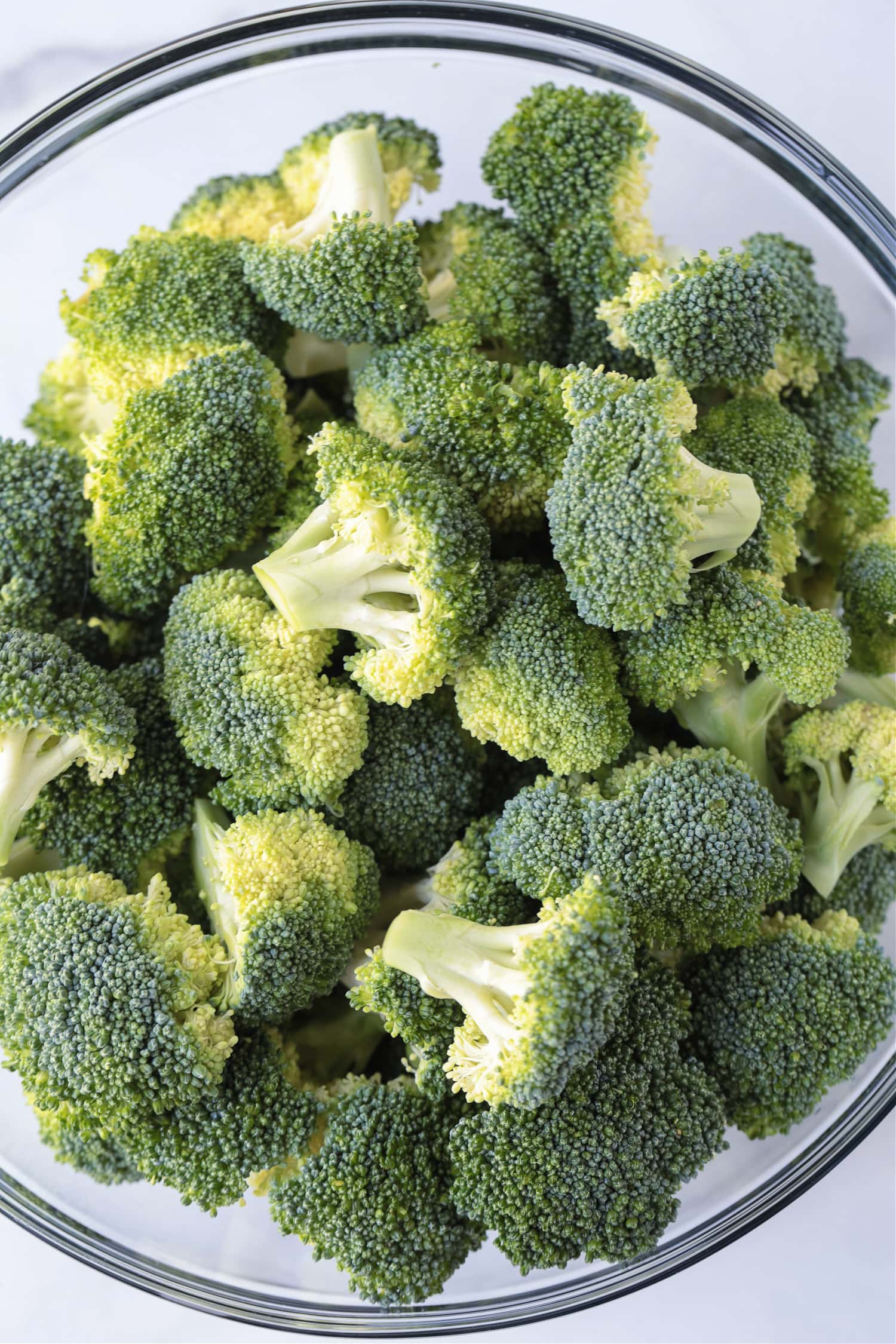 broccoli florets in bowl