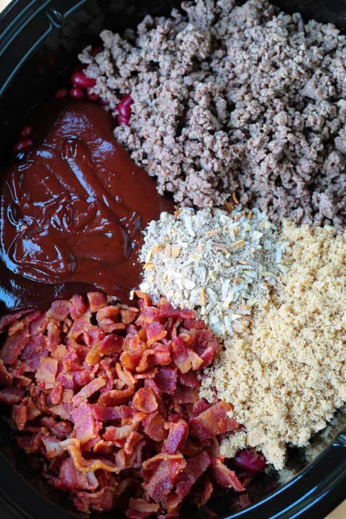 ingredients for baked beans in slow cooker