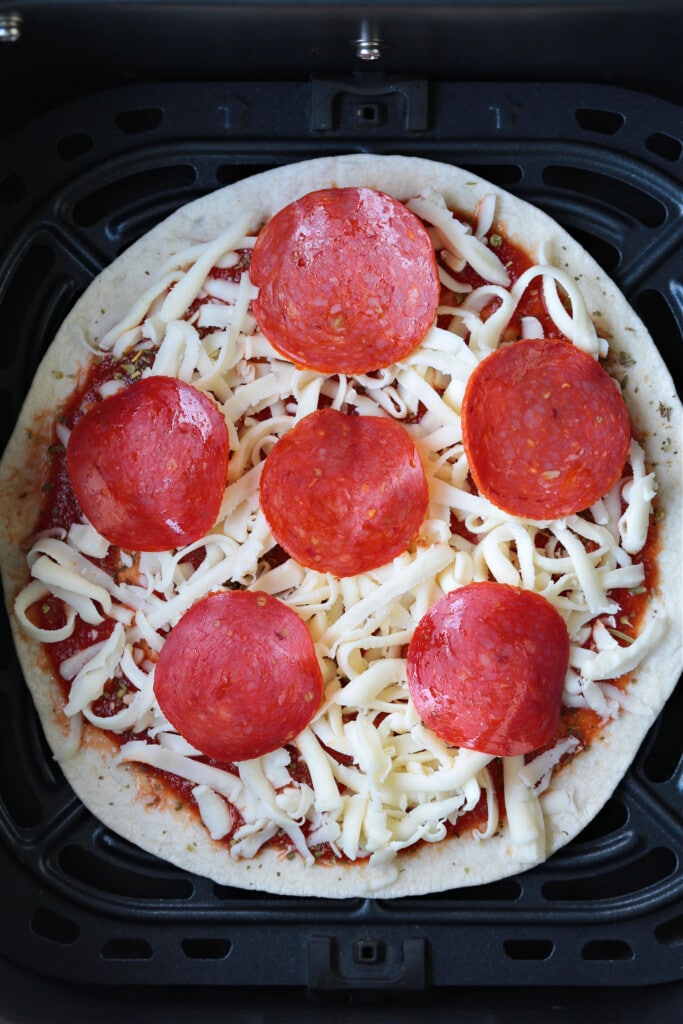 tortilla pizza in air fryer