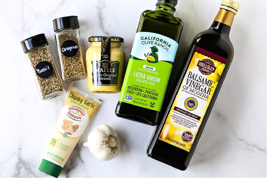 ingredients for making salad dressing