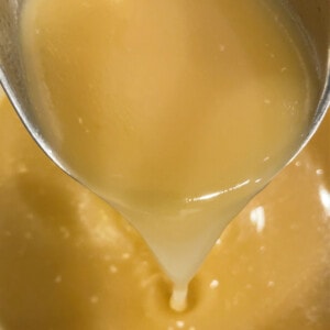 ladle witch chicken stock
