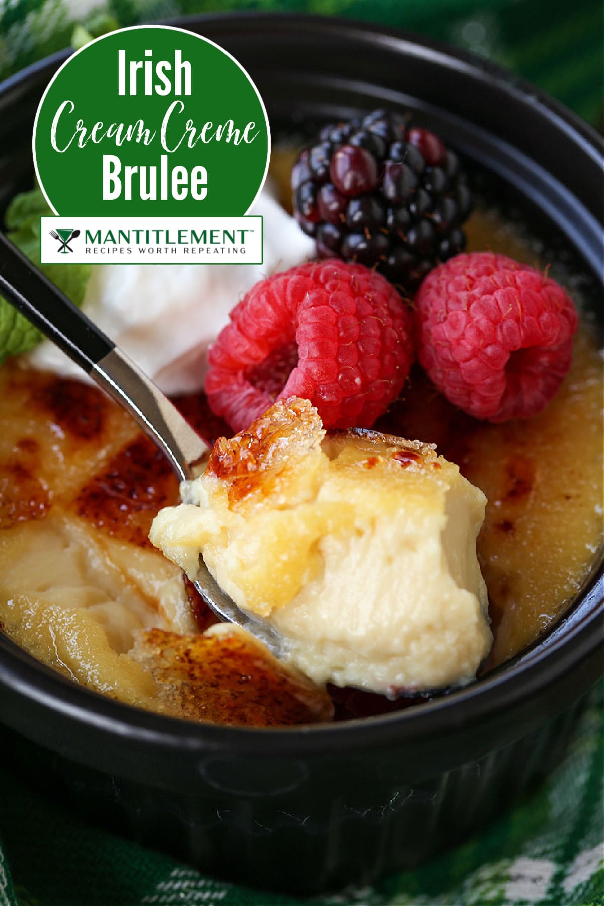 Irish cream creme brulee pinterest image