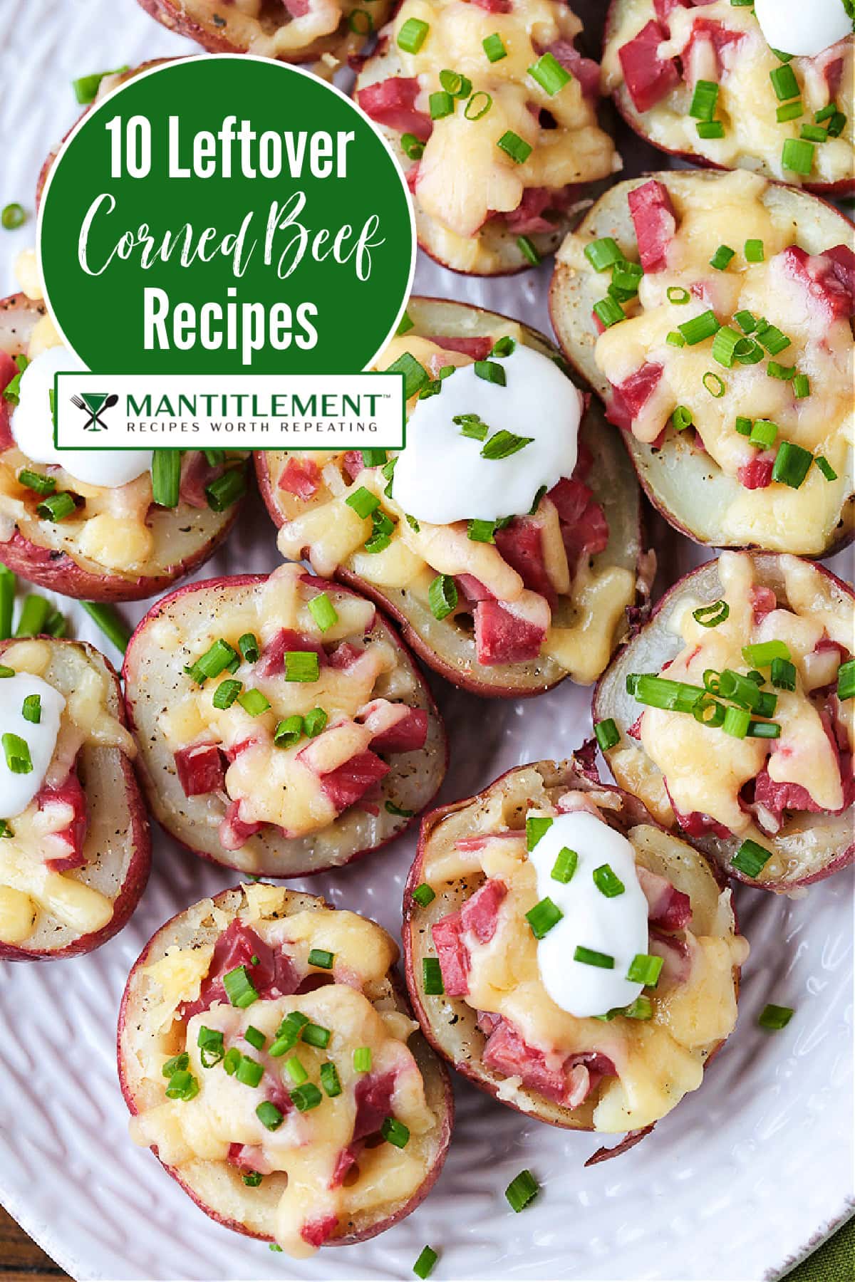 10 Leftover Corned Beef Recipes to transform your leftovers into new, fun and unique recipes. From appetizers to breakfast to dinner ideas! 10 leftover corned beef recipes image for pinterest