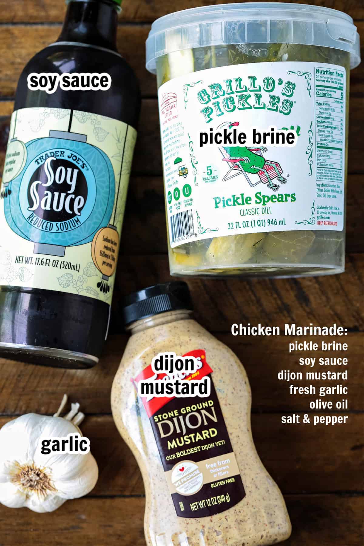 ingredients for a chicken marinade