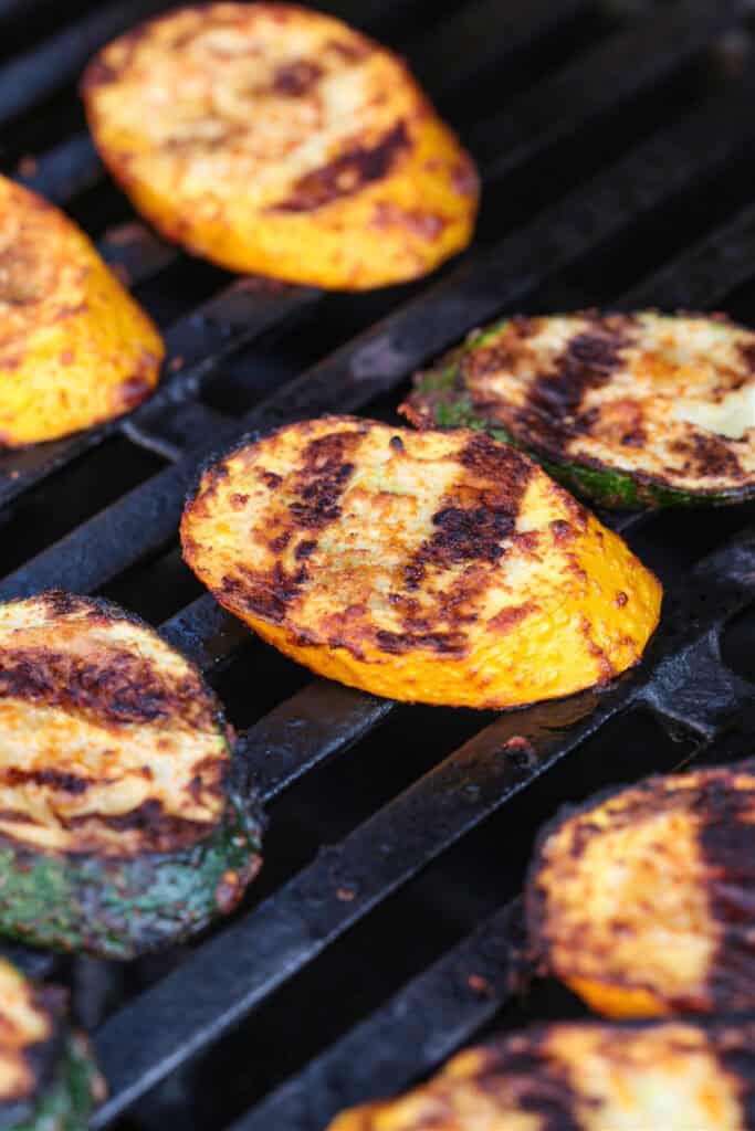 Grilled Zucchini and Squash is an easy side dish for any meal! Seasoned with our all purpose spice blend and grilled to perfection! grilled slices of zucchini and squash