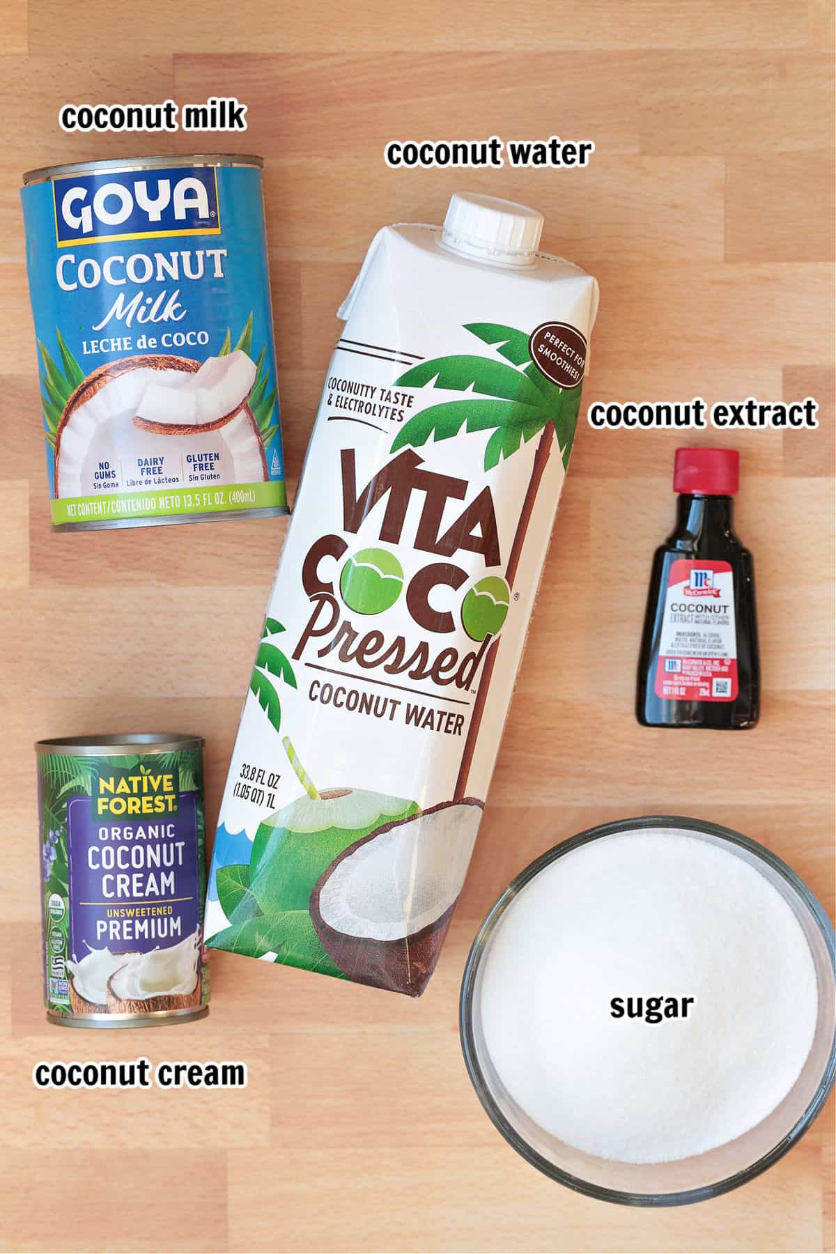 This homemade coconut sorbet is bursting with tropical flavor! Made with coconut milk and simple ingredients for a refreshing summer dessert. ingredients for making sorbet with coconut