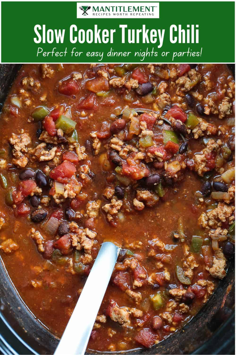 Slow Cooker Turkey Chili | Mantitlement