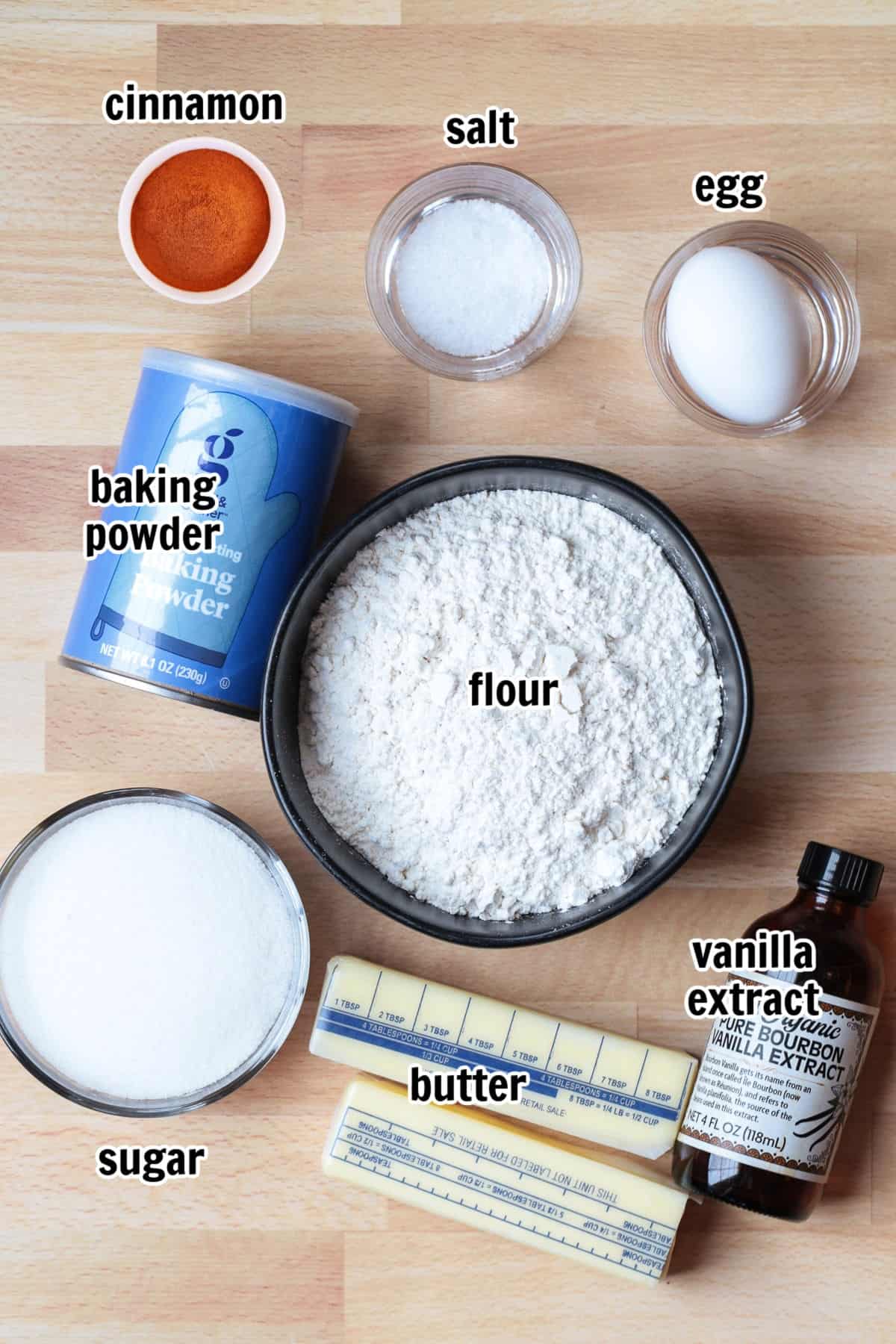 ingredients for making meltaway cookies