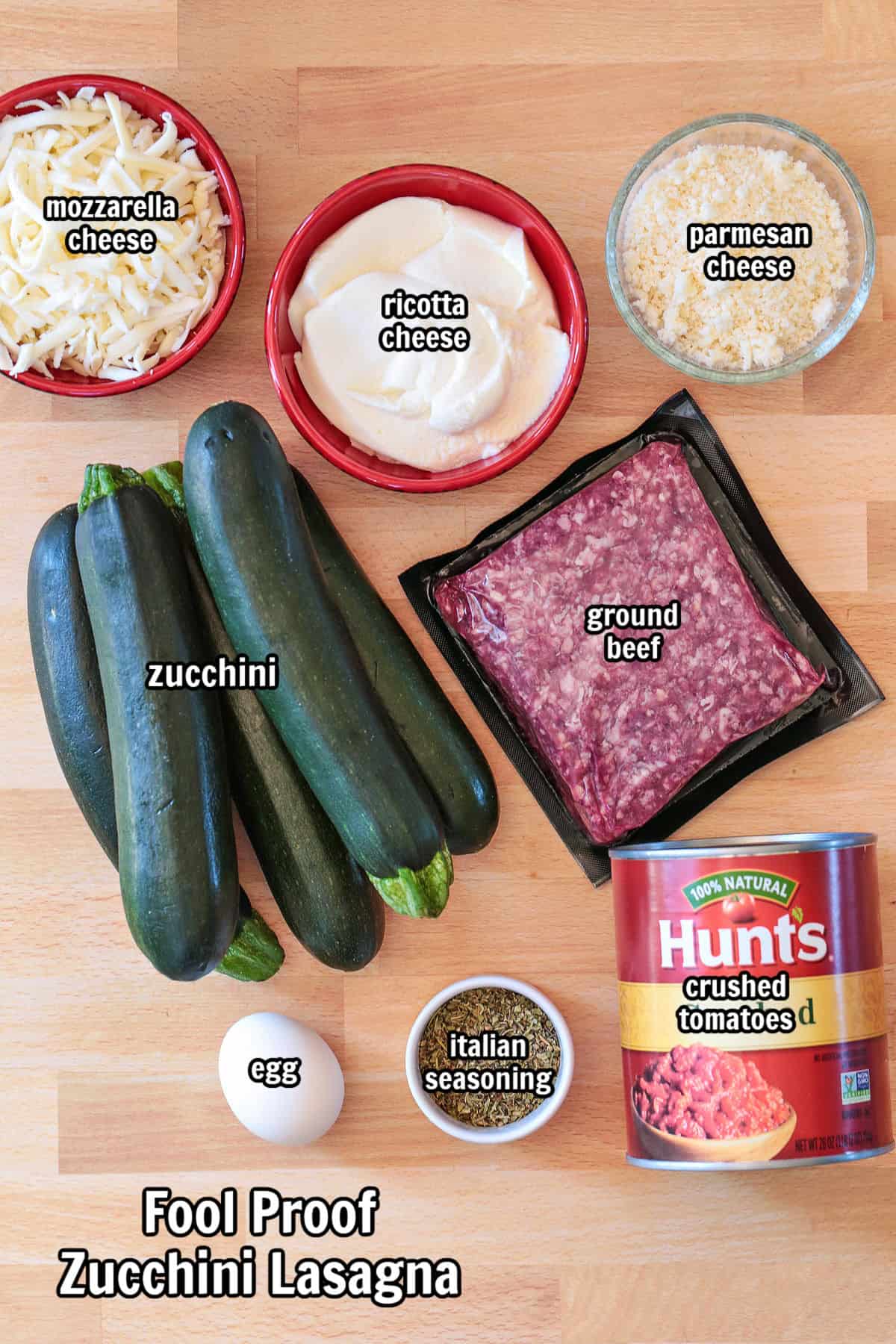 Our Fool Proof Zucchini Lasagna turns out perfect every time. Thin strips of zucchini make a lighter lasagna recipe with tons of flavor! ingredients for making zucchini lasagna