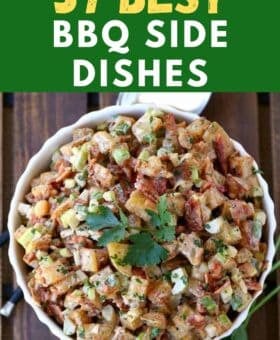 best bbq side dishes with image of potato salad