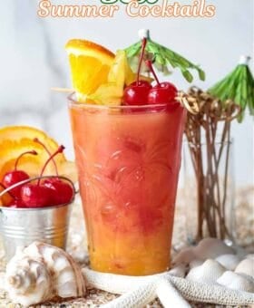 best summer cocktails image with text
