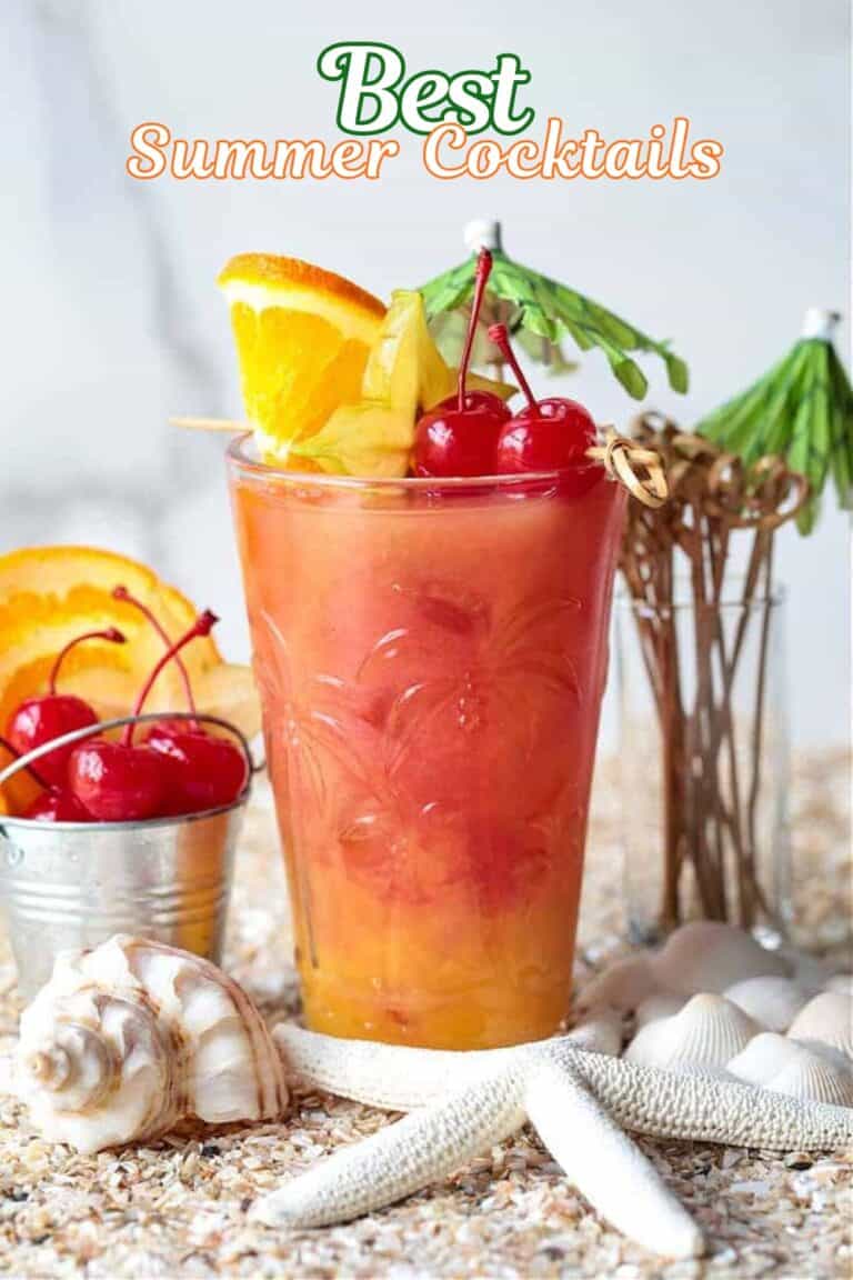 best summer cocktails image with text