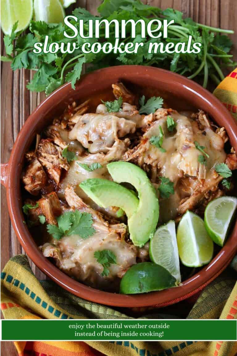 image of taco chicken in bowl with text overlay