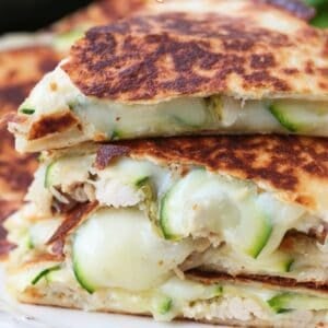 chicken zucchini quesadillas image for pinterest
